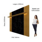 Painel Para Tv Até 85 Polegadas Com Led 2 Placas Ripado 1 Pra