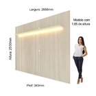 Painel Para Tv Até 85 Polegadas Impressão Ripada Com Led 1 Pr