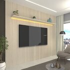 Painel Para Tv Até 85 Polegadas Impressão Ripada Com Led 1 Pr