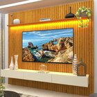 Painel Para Tv Até 90 Polegadas 229x250cm Ripado Com Led 3 Ga