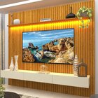 Painel Para Tv Até 90 Polegadas 229x250cm Ripado Com Led 3 Ga