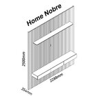 Painel Para Tv Até 90 Polegadas 229x250cm Ripado Com Led 3 Ga