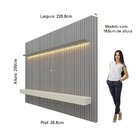 Painel Para Tv Até 90 Polegadas 250cmx228,8cm Ripado Com Led