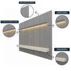 Painel Para Tv Até 90 Polegadas 250cmx228,8cm Ripado Com Led