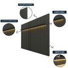 Painel Para Tv Até 90 Polegadas 250cmx230cm Ripado Com Led 10