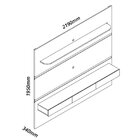 Painel Para Tv Até 90 Polegadas Com Led 100% Mdf 219cmx195cm