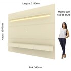 Painel Para Tv Até 90 Polegadas Com Led 1 Prateleira 220cm Ro