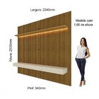 Painel Para Tv Até 90 Polegadas Impressão Ripada Com Led Com