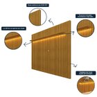 Painel Para Tv Até 90 Polegadas Ripado Com Led 230cm 100% Mdf