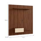 Painel Para Tv Até  55 Polegadas Carter Off White E Marrom