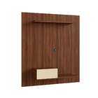 Painel Para Tv Até  55 Polegadas Carter Off White E Marrom