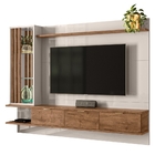 Painel Para Tv Aveiro Off White Canela