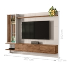 Painel Para Tv Aveiro Off White Canela