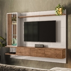 Painel Para Tv Aveiro Off White Canela