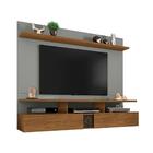 Painel Para Tv Bahamas Suspenso Com Rack - Concreto / Freijó