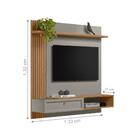Painel Para Tv Borussia Com Ripas Amendoa Titanio