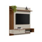Painel Para Tv Borussia Com Ripas Freijo Off White