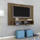 Painel Para Tv Bridge Com Detalhe Em Ripas Madeira