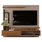 Painel Para Tv Brooklyn Com Led Amarula Carvalho