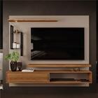 Painel Para Tv Brooklyn Com Led Amarula Carvalho