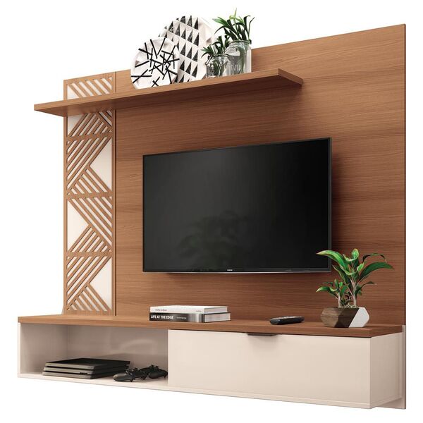 Painel Para Tv Chennai Até 50" Nature/off White - Gran Belo