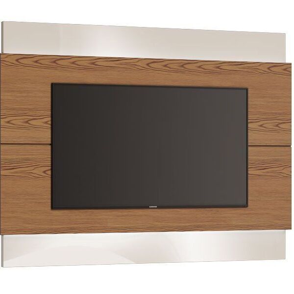 Painel Para Tv Classic 1.4 Freijó Com Off White - Imcal Móveis