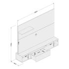 Painel Para Tv Com Bancada Suspensa 43 Pol. Andradina Branco/