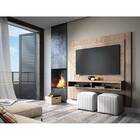 Painel Para Tv Com Bancada Suspensa Milão Naturale - Linea Br