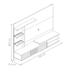 Painel Para Tv Com Espelho Peter Naturale Off White