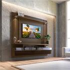 Painel Para Tv Com Led E Espelho São Luís Nogal Café