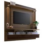 Painel Para Tv Com Led E Espelho São Luís Nogal Café