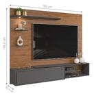 Painel Para Tv Com Led Poseidon Freijó Cinza