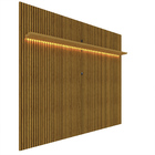 Painel Para Tv Com Led Requinte 220 Naturale Impressão Ripado