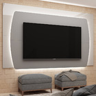 Painel Para Tv Com Led Sublime 220 Cinza Off White - Gelius