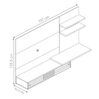 Painel Para Tv Com Led Wesley Off White Savana