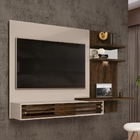 Painel Para Tv Com Led Wesley Off White Savana