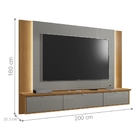 Painel Para Tv Com Led York Titanium Cinamomo