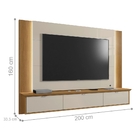 Painel Para Tv Com Portas E Led Catarina Off White Cinamomo