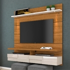 Painel Para Tv Com Portas E Led Verena 1.6 Naturale Off White