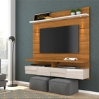 Painel Para Tv Com Portas E Led Verena 1.6 Naturale Off White