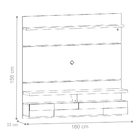 Painel Para Tv Com Portas E Led Verena 1.6 Off White Savana