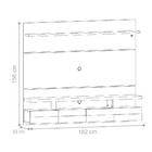 Painel Para Tv Com Portas E Led Verena 1.8 Fendi Naturale