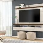 Painel Para Tv Com Portas E Led Verena 1.8 Off White Savana