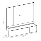 Painel Para Tv Com Portas Eldorado Mel E Cacao