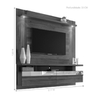 Painel Para Tv Com Portas Warley 2.2 Off White Nogueira