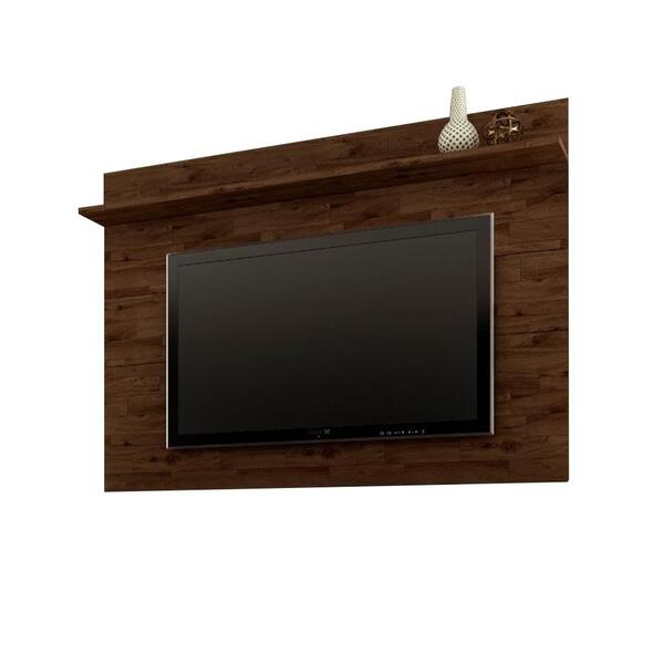 Painel Para Tv Com Prateleira Superior Vivare Rústico