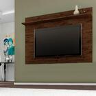 Painel Para Tv Com Prateleira Superior Vivare Rústico