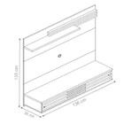 Painel Para Tv Com Prateleiras E Frisos Malya Fendi Naturale