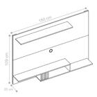 Painel Para Tv Com Prateleiras Liz Preto Freijó
