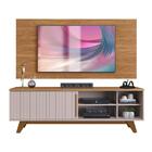 Painel Para Tv Com Rack 50 Polegadas Carvalho Nobre Griz Klim